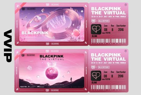 Blackpink Ticket Concert, Blackpink Ticket, Blackpink Ticket Sticker, Room Wallpaper Pink, Pink Tickets, Pc Room, Starbucks Wallpaper, Game Pubg, E Ticket