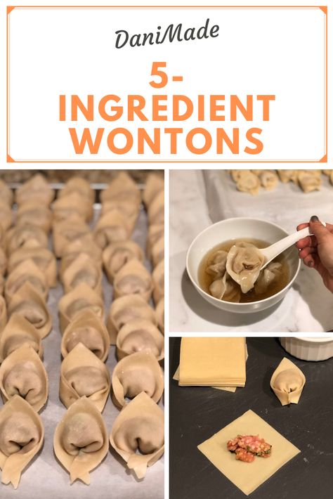 Chicken Wonton Recipes, Wonton Filling Recipes, Wonton Filling, Frozen Wontons, Homemade Wontons, Korean Meat, Wrapper Recipes, Making Homemade Pasta, Homemade Dumplings Recipe