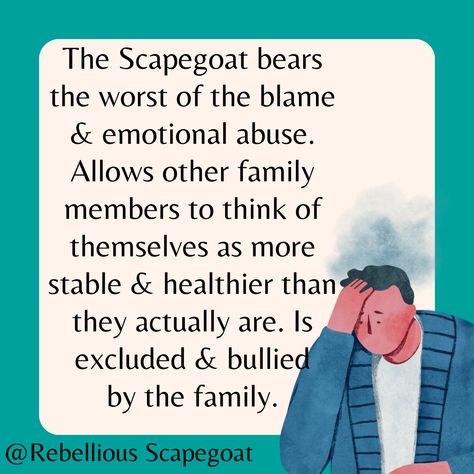 Family Scapegoat Sibling, Scapegoat Quotes, Scapegoat Child, Family Healing, Family Scapegoat, Family Dysfunction, The Scapegoat, Psychology Notes, Narcissistic Family