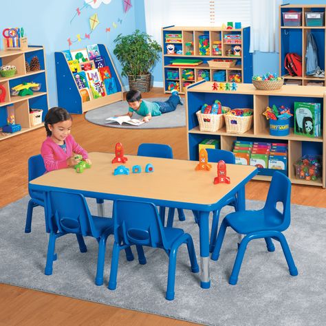 Diy Preschool Classroom, Preschool Classroom Furniture, Preschool Classroom Layout, Daycare Room Design, Preschool Classroom Setup, Daycare Furniture, Daycare Rooms, Preschool Furniture, Preschool Designs