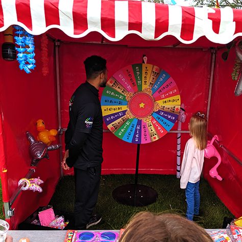 Spin the Wheel Stall Hire Event Quotes, University Events, Carnival Ideas, Spin The Wheel, Summer Fair, Website Images, Feeling Lucky, Fun Fair, Mind Up