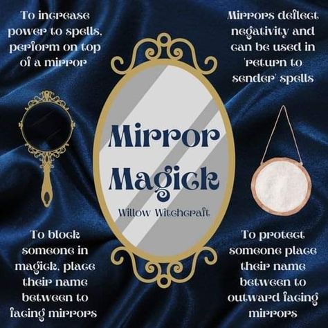 Mirror Work Witchcraft, Mirrors In Witchcraft, Mirror Magic Aesthetic, Familiers Witchcraft, Protection Tools Witchcraft, Braid Magic Witchcraft, Locking Mirror Witchcraft, Protection In Witchcraft, Book Of Mirrors Witchcraft