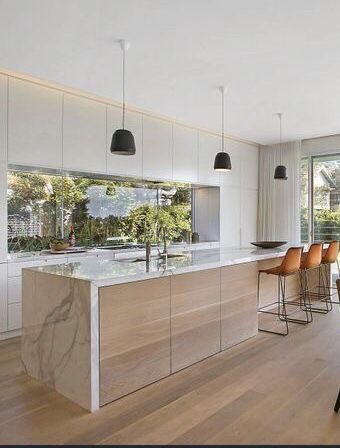 Kitchen Luxury, Modern Kitchen Interiors, Kitchen Decor Ideas, Kitchen Interior Design Modern, White Kitchen Design, Contemporary Kitchen Design, House Design Kitchen, Modern Kitchen Design Luxury, Kitchen Room Design