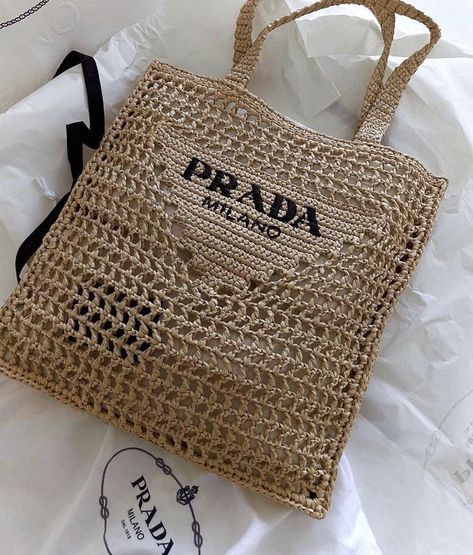 Prada tote bag, beach bag, prada beach bag Prada Beach Bag, Prada Raffia Tote Bag, Summer Bag Essentials, Prada Raffia, Summer Bags Beach, Raffia Tote Bag, Prada Tote Bag, Bag Prada, Raffia Bag