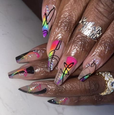 Wild Nails Designs, Wild Nail Designs, Gel Extensions, Toes Designs, Stiletto Nails Designs, Crazy Nails, Hard Gel, Stiletto Nails, Nail Trends