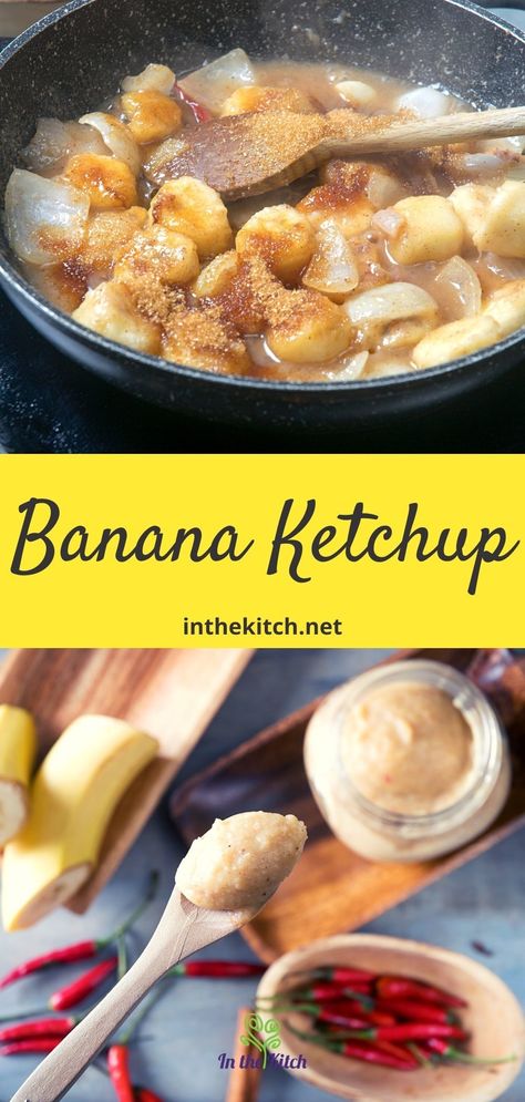 Banana Ketchup Recipe, Filipino Banana Ketchup Recipe, Fruit Ketchup, Ketchup Recipes, Homemade Ketchup Recipes, Denver Trip, Philippine Food, Banana Ketchup, Food Combos