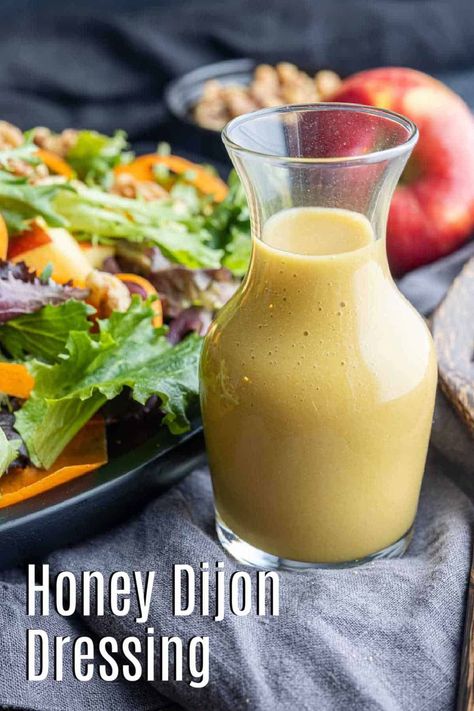 Make this simple but delicious homemade honey mustard dressing for your salad with just a handful of ingredients! This recipe from Home. Made. Interest. is loaded with flavor and tastes great in lots of different salads or as a dip for chicken tenders, fries, and more.