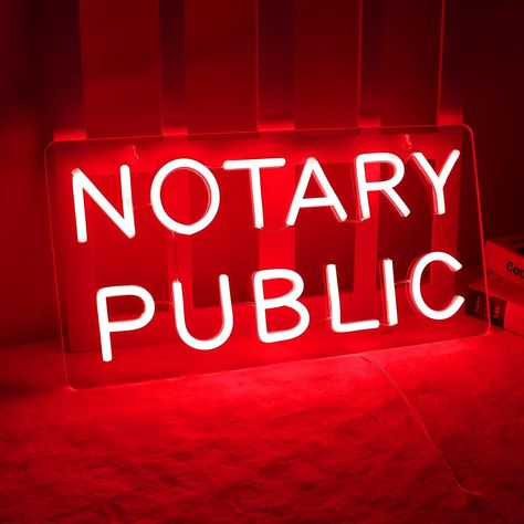 Vinray Notary Public Neon Sign,Inform of Business Services Provided of Notaries,Easy Hanging on Wall,5V USB Power Supply.16 * 8inches. Notary Vision Board, Notary Aesthetic, Notary Public Advertising, Becoming A Notary Signing Agent, Notary Supplies, Notary Permit Runner, Notary Public Business, Notary Public, Power Supply