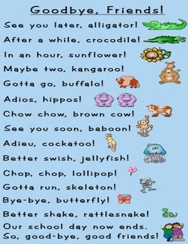 12 Best See You Later Alligator Images On Pinterest BE9 Alligator Image, Song Poetry, Later Alligator, See You Later Alligator, Finger Plays, Preschool Songs, Rhymes For Kids, Learn English Vocabulary, Classroom Fun