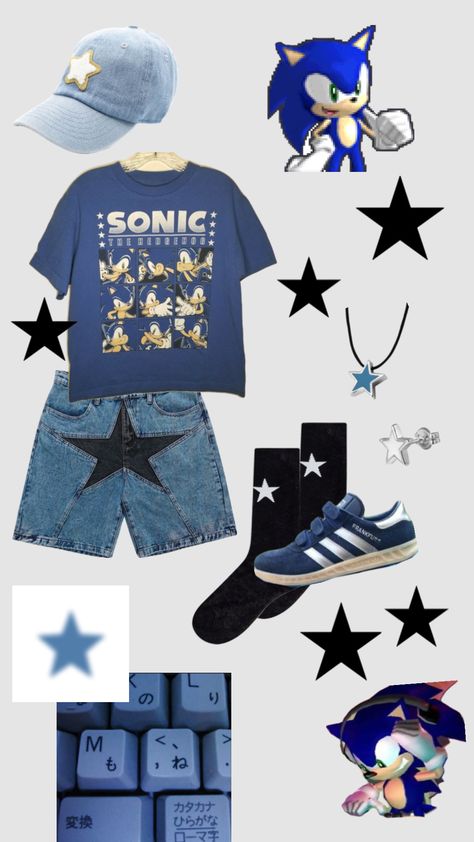 Sonic Outfit, Silly Clothes, Character Inspired Outfits, Fashion Corner, Concept Clothing, Funky Outfits, Y2k Outfits, Swaggy Outfits, Alternative Outfits