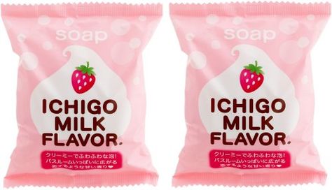 Ichigo Milk Soap Scent Puchiberyi S (80g * 2 pcs) by PERIKAN SEKKEN Strawberry Body Wash, Things To Buy In Japan, Pokemon Bead, Japan Life, Food Grocery, Flavored Milk, Zinc Oxide, Strawberry Milk, Bath Soap