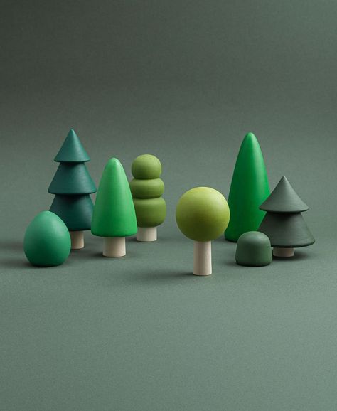 3d Forest Project, Blender Plants 3d, Stylized Tree 3d, Stylized Forest Concept Art, Stylised Forest 3d, Woodland Theme Baby, Toy Trees, Forest Decor, Open Ended Toys