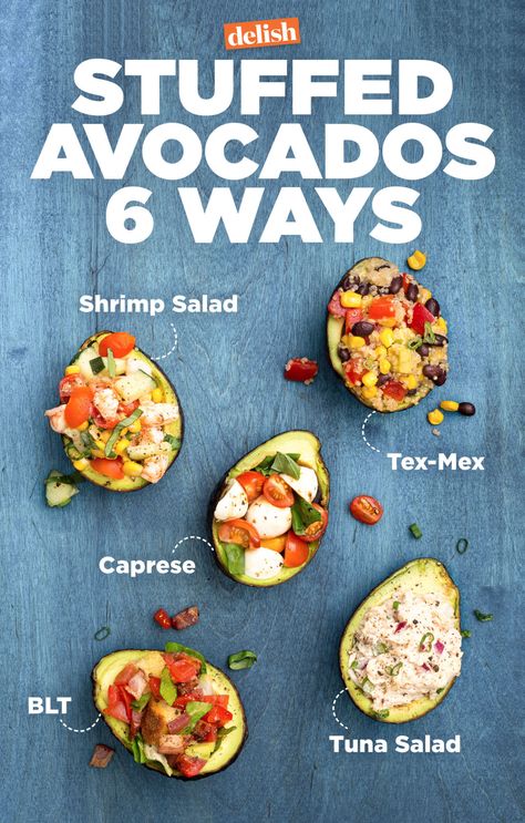 PIN IT FOR LATER Avocado Recipes Keto, Stuffed Avocado Recipes, Avocado Recipes Healthy, Stuffed Avocados, Stuffed Avocado, Entertaining Appetizers, Healthy Sandwich Recipes, Avocado Health Benefits, Eating Challenge