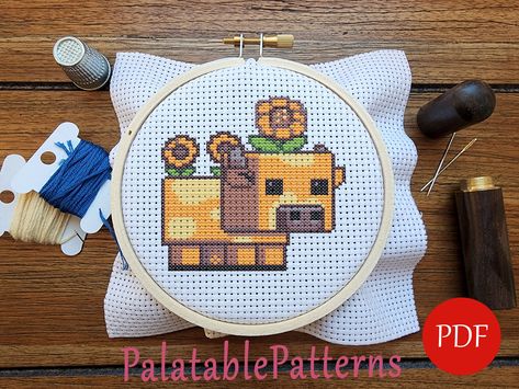 Minecraft Cross Stitch Pattern, Cross Stitch Minecraft, Gaming Embroidery, Minecraft Embroidery, Minecraft Cross Stitch, Sewing Easy, Stitch Stuff, Mini Cross Stitch, Cute Cross Stitch