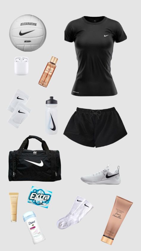 #volleyball #sportsoutfit #sports Womens Volleyball Outfit, Volley Ball Fits, Beach Volleyball Aesthetic Outfits, Volleyball Essentials List, Volleyball Outfits Practice Clothes, Volleyball Outfits For School, Volleyball Aesthetic Outfits, Volleyball Wishlist, Aau Volleyball