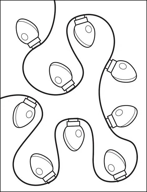 Christmas Coloring Pages Bold And Easy, Simple Christmas Images To Draw, Christmas Lights Drawing Easy, Simple Drawings Christmas, Simple Christmas Doodles To Draw, Cute Christmas Designs To Draw, Christmas Pictures To Draw Easy, Christmas Easy Coloring Pages, Cute Doodles Christmas