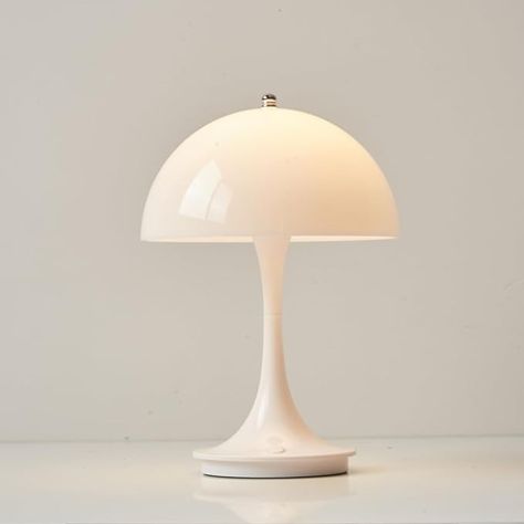 Cordless Mushroom Table Lamp,Retro Mushroom Lamp,3000mAh Battery Nightstand Lamp,3 Level Dimmable Small Table Lamp,3w Led Table Light Rechargeable,Retro Bedside Lamp for Bedroom,Living Room(White) - Amazon.com Bedroom Lamps Nightstand, Retro Mushroom, Mushroom Table Lamp, Retro Table Lamps, Mushroom Lights, Mushroom Table, Lamp Retro, Room White, Lampe Decoration