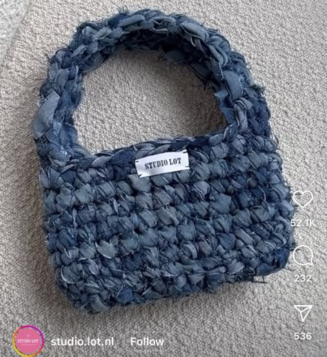 Blue Crochet Tote Bag, Handmade Blue Yarn Crochet Bag, Blue Crochet Shoulder Bag, Blue Crochet Shopping Bag, Eco-friendly Blue Crochet Bag, Crochet Knit Stitches, Crochet Winter, April 29, Crochet Bag Pattern