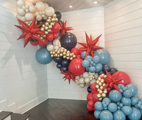 Large Balloon Garland, Red Blue Green Balloon Garland, 4th Of July Balloon Garland, 4th Of July Party Balloon Arch, July 4th Balloon Garland, Red Blue Silver Balloon Garland, Astros Balloon Garland, Red And Blue Balloon Garland, Red White Blue Balloon Garland