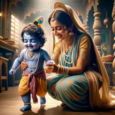 Yasodha Krishna Images, Krishna And Yashoda Images, Cute Little Krishna Images, Krishna And Yashoda, Little Krishna Images, Krishna Yashoda, Little Kanha Ji Images, Ram Sita Photo, Yashoda Krishna