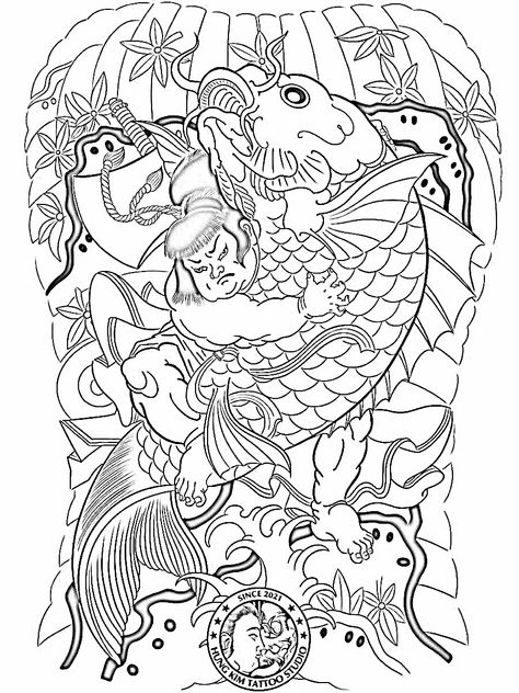 Nhat Co Full Lung, Nhat Co, Japan Tattoo Design, Koi Tattoo, Japanese Tattoos, Samurai Tattoo, Japan Tattoo, Japanese Tattoo Designs, Japanese Tattoo