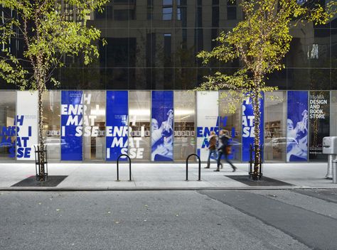 MoMA Design and Bookstore windows. Photo: Martin Seck Windows Photo, Hoarding Design, Window Signage, Moma Design, Window Graphics, Environmental Graphic Design, Creative Review, Property Design, H Design