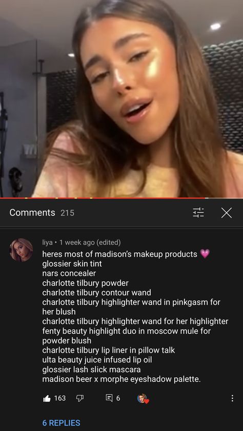 Madison Beer Fenty Beauty, Madison Beer Makeup Products, Charlotte Tilbury Highlighter, Glossier Skin Tint, Must Have Makeup, Makeup Routines, Makeup Tuts, Makeup Help, Makeup Tut