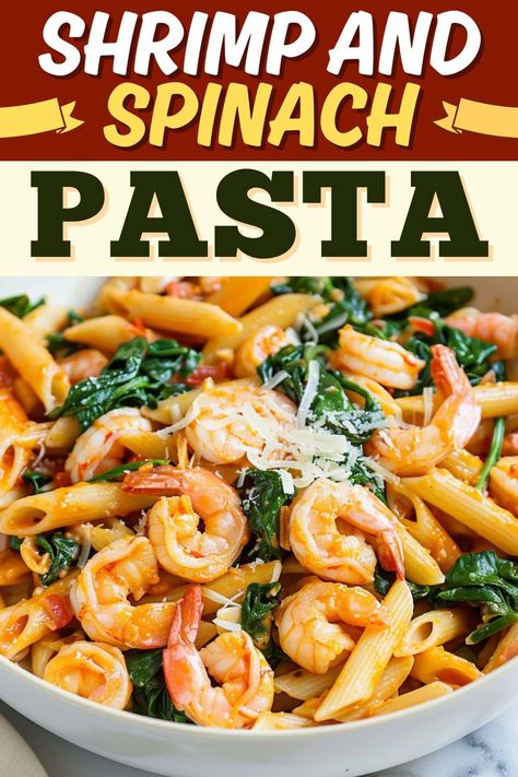 This shrimp and spinach pasta is an easy one-pan dinner loaded with juicy shrimp, flavorful tomatoes, a touch of cream, and plenty of hearty spinach. Olde Pink House Savannah Recipes, Shrimp Spinach Pasta Recipes, Shrimp Tomato Spinach Pasta, Shrimp And Spinach Pasta, Shrimp And Spinach Recipes, Pasta And Shrimp, Shrimp Spinach Pasta, Meat Tacos, Shrimp Dinners