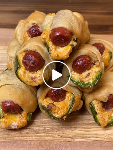 Lemon8 · Jalapeño poppers pigs in a blanket · @Ninjacue Popper Pigs In A Blanket, Smoked Jalapeno, Jalapeño Poppers, Pigs In A Blanket, Appetizer Bites, Air Fryer Dinner Recipes, Jalapeno Poppers, Oven Cooking, Appetizer Dips