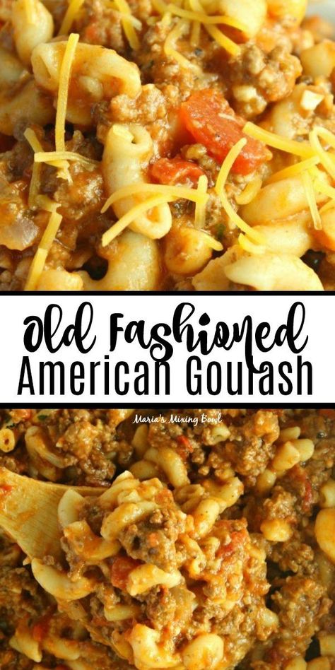 Easy Goulash Recipes, American Goulash, Goulash Recipe, Goulash Recipes, Goulash, Ultimate Comfort Food, Recipe For Mom, Day Of The Week, Ground Beef Recipes