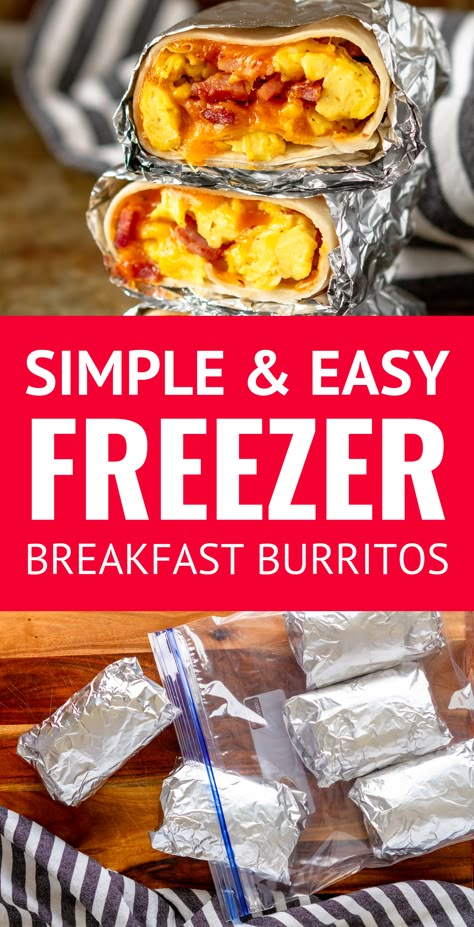 Make Ahead Breakfast Burritos Bacon, Making Frozen Breakfast Burritos, Bacon Egg And Cheese Burrito Breakfast Wraps, Freezer Breakfast Burritos Bacon, Turkey Bacon Breakfast Burrito, Breakfast Burritos Bacon Egg And Cheese, Freezer Burritos Breakfast, Freeze Ahead Breakfast Sandwiches, Bacon Egg And Cheese Burrito