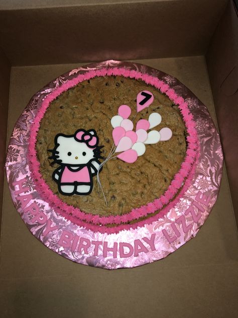 Hello Kitty cookie cake Hello Kitty Cookie Cake, Hello Kitty Cookies, 12th Birthday, Cute Desserts, Cookie Cake, Cake Ideas, Hello Kitty, Kitty, Collage