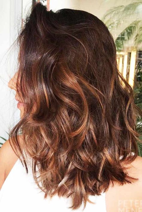 Ombre For Dark Hair, Warm Brown Hair With Highlights, Brown Hair Cuts, Golden Balayage, Hair Color 2017, Hair Color Brown Chestnut, Dark Ombre Hair, Warm Brown Hair, Warm Balayage