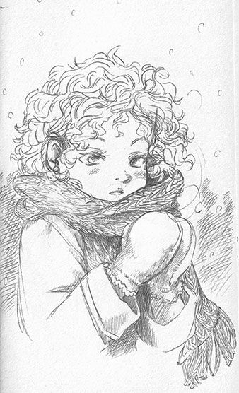 Snow girl - Freeze https://www.ligiazanella.com.br/ Snow Sketch Winter, Snow Drawing Aesthetic, Snow Day Drawing, Winter Poses Drawing, Snow Drawing Reference, Snow Drawing Easy, Winter Girl Drawing, Snow Sketch, Cold Drawing