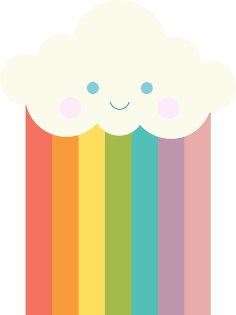 Cloud With Rainbow, Weather Lesson Plans, Name Activities Preschool, Cloud Sticker, Rainbow Weather, Weather Lessons, Love Unconditionally, Create A Critter, Cloud Stickers