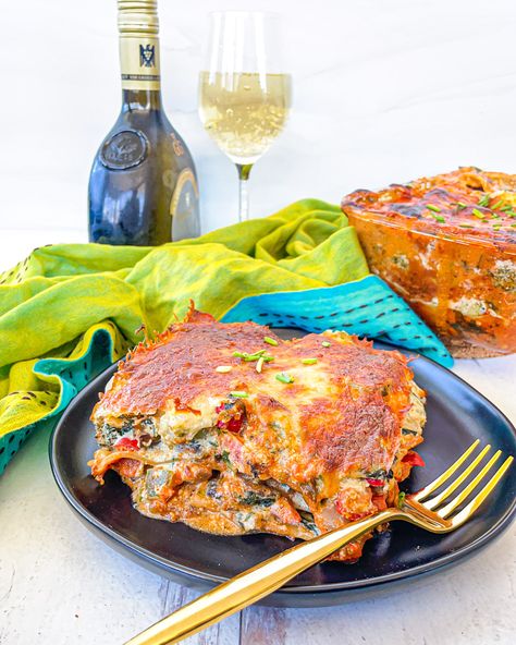 Healthy High Protein Vegetable Lasagna — The Global Vegetarian High Protein Vegetables, Ricotta Sauce, Vegetarian Lasagna Recipe, Tofu Ricotta, Vegan Lasagna, Veggie Lasagna, Vegetarian Lasagna, Vegetable Lasagna, Vegetarian Protein