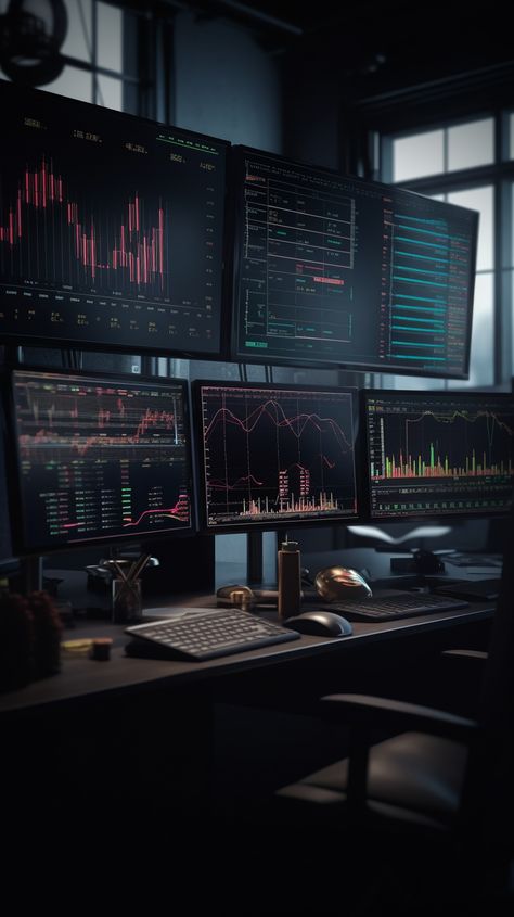 A high-detail hyperrealistic scene of trading screens with vibrant graphs, diverse exchange logos, stacks of money, and strategic documents. Shot using Sony Alpha a9 II & Sony FE 85mm, natural light. Telegram Channel, Financial Success, Luxury Life, Make Money, How To Make Money, Money, Led, Collage, Twitter