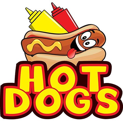 Hot Dog Cartoon, Hod Dog, Basement Movie Room, Chicago Style Hot Dog, Cricut Projects Easy, Hot Dog Cart, Concession Food, Beef Hot Dogs, Food Signs