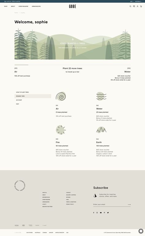 Earthy Web Design, Sustainability Website Design, Sustainability Website, Botanical Website Design, Sustainability Website Design Inspiration, Plant Website Design Inspiration, Footer Design, Style Web, Ux Design Inspiration