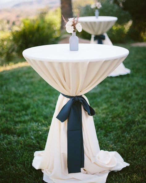 Wedding Cocktail Tables, Cocktail Table Decor, Fiesta Table, Ojai Wedding, Vintage Wedding Table, Aisle Runners, Elegant Tablecloth, High Top Tables, Wedding Tablecloths