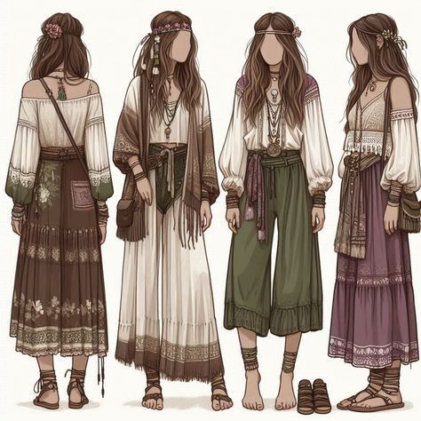 Islander Outfit, Bohemio Style, Earth Outfits, Boho Hippie Aesthetic, Boho Hippie Outfits, Girlfriend Clothes, Elegant Vibes, Earth Girl, Irish Clothing