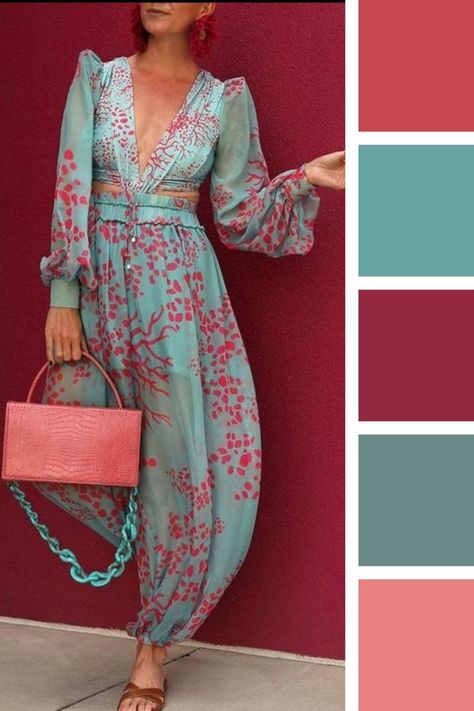 Turquoise Color Combinations, Turquoise Outfit, Turquoise Clothes, Mix Match Outfits, Colour Combinations Fashion, Color Combos Outfit, Color Blocking Outfits, Turquoise Blue Color, Color Combinations For Clothes