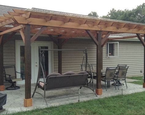 Covered Pergola Plans 12'x32' 8 Post Build DIY | Etsy New Zealand Diy Outside Patio, Backyard Shelter, Terrace Cover, Pergola Plans Design, Deck Backyard, Pergola Ideas, Modern Pergola, Pergola Design, Covered Deck