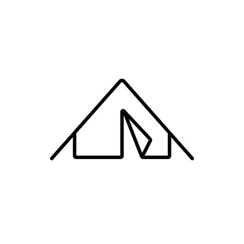 Tent Tattoo Minimalist, Hiking Logo Design, Tent Logo Design, Abc Dates, Tent Icon, Tent Illustration, Tent Vector, Logo Camping, Camp Icon