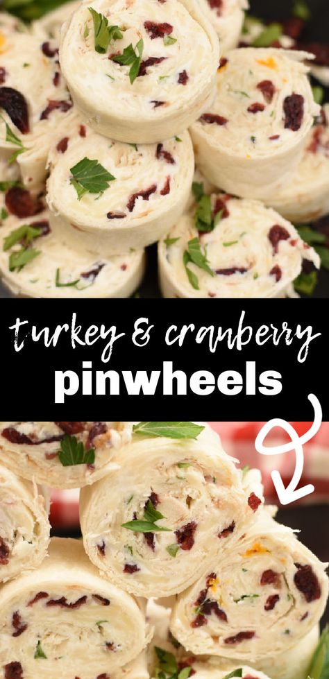 Deli Turkey Recipes Healthy, Turkey And Cranberry Pinwheels, Cranberry Turkey Pinwheels, Thanksgiving Turkey Roll Ups, Turkey Cranberry Wrap, Turkey Cream Cheese Roll Ups, Ground Turkey Appetizers, Thanksgiving Pinwheels, Turkey Pinwheel Appetizers