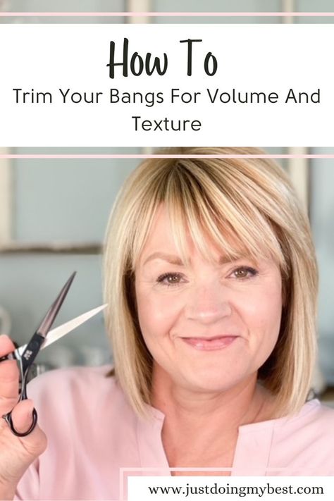 Cut Bangs Diy, Cut Bangs At Home, Cut Bangs Tutorial, Drastic Haircut, Bangs At Home, Fine Hair Bangs, Trim Bangs, Trim Your Own Hair, Cut Bangs