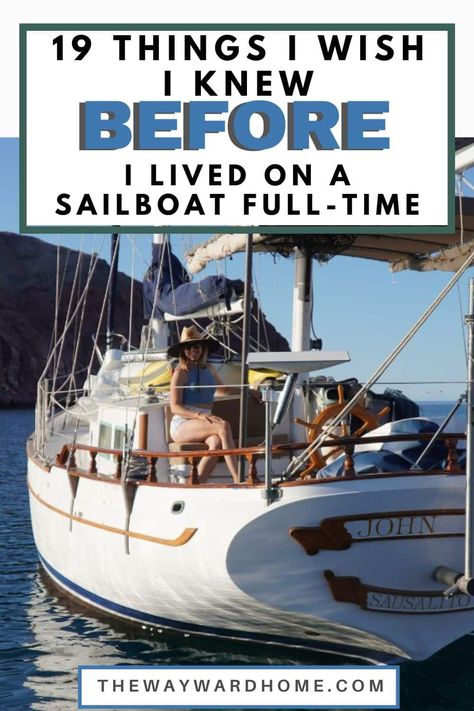 Before you swap land for sea, read about the things I wish I'd known about full-time sailboat living before I embarked on it. I'll share some unexpected realities, essential skills, and invaluable tips that would have made transitioning to life aboard a lot smoother! Sailing Yacht Aesthetic, Living On A Catamaran, Live Aboard Boats, Live Aboard Sailboat, Sailboat Aesthetic, Living On A Sailboat, Sailboat Life, Sailing Terms, Sailboat Restoration