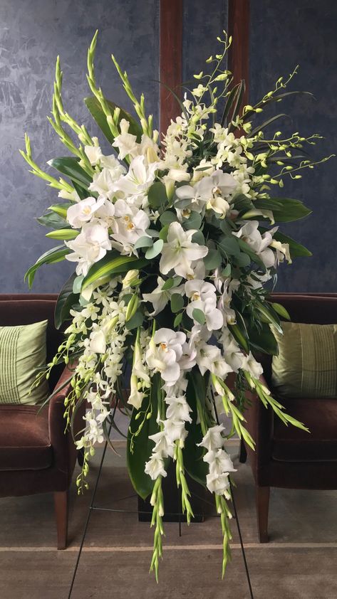 Mill Valley Flowers Authentic Local Florist for over 30 Years Gladiolus Arrangements, Casket Flowers, Orchid Flower Arrangements, Easter Flower Arrangements, Large Floral Arrangements, Large Flower Arrangements, Church Flower Arrangements, Memorial Flowers, Cemetery Flowers