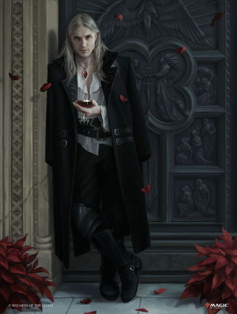 ArtStation - Sorin the Mirthless, Martina Fačková Mtg Vampire, Vow Art, Male Vampire, Victorian Vampire, Vampire Clothes, Mtg Art, Magic Tattoo, Vampire Art, World Of Darkness