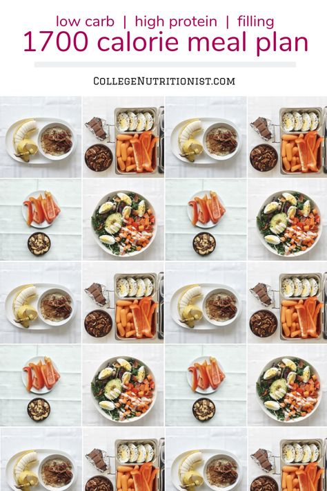 Weekly meal plan with red peppers, pecans, and more delivious ingredients!  #collegenutritionist #weightloss #lowcarb Daite Plan Ideas, 1740 Calorie Meal Plan, 1700 Macro Meal Plan, 1750 Calorie Meal Plan For Women, Equalution Meal Plan, 1700 Meal Plan, Easy 1700 Calorie Meal Plan, 1700 Calorie Macro Meal Plan, Simple 1600 Calorie Meal Plan